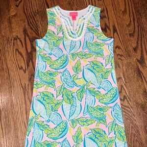 Lilly Pulitzer GIRLS MINI HARPER SHIFT Urchin Pink Vitamin Sea Green L(8-10)&XL